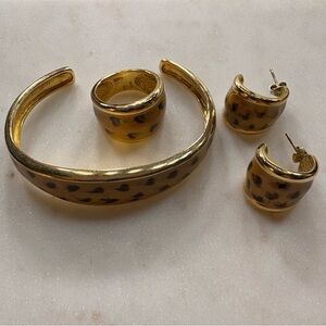 Gold with Brown Leopard, Jewelry Set